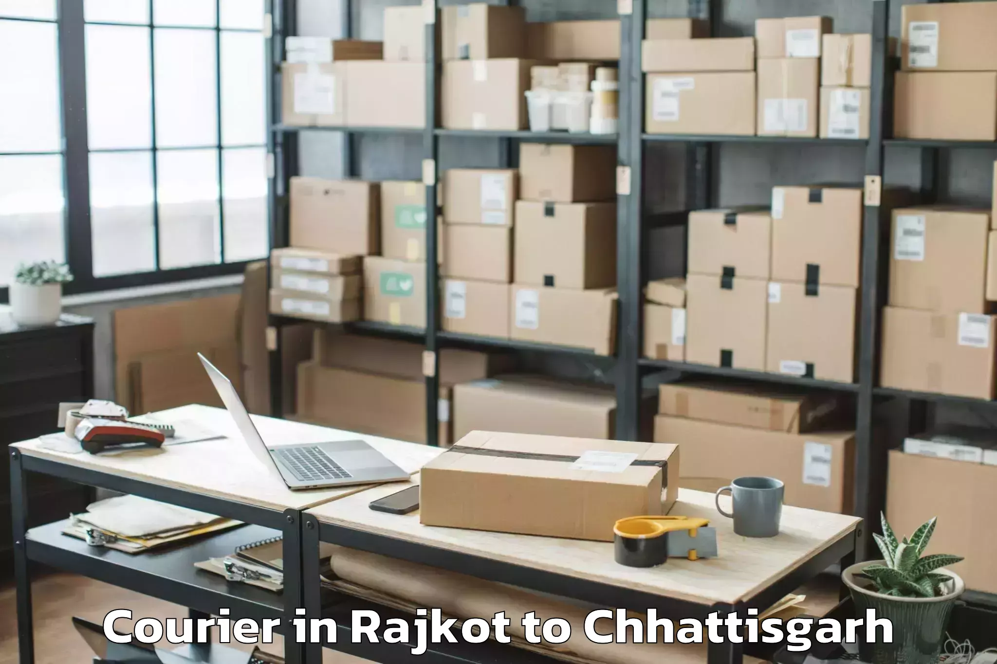 Hassle-Free Rajkot to Ambagarh Chauki Courier